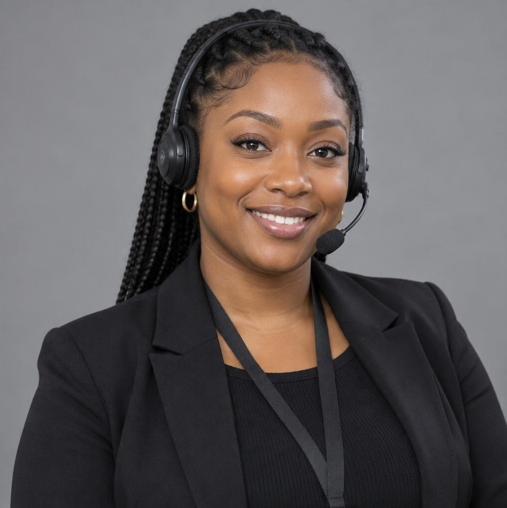 Studio portrait of a female live signal coordinator